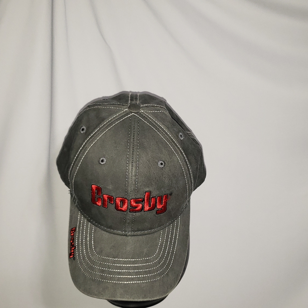 Crosby Gray Cap with Red Logo